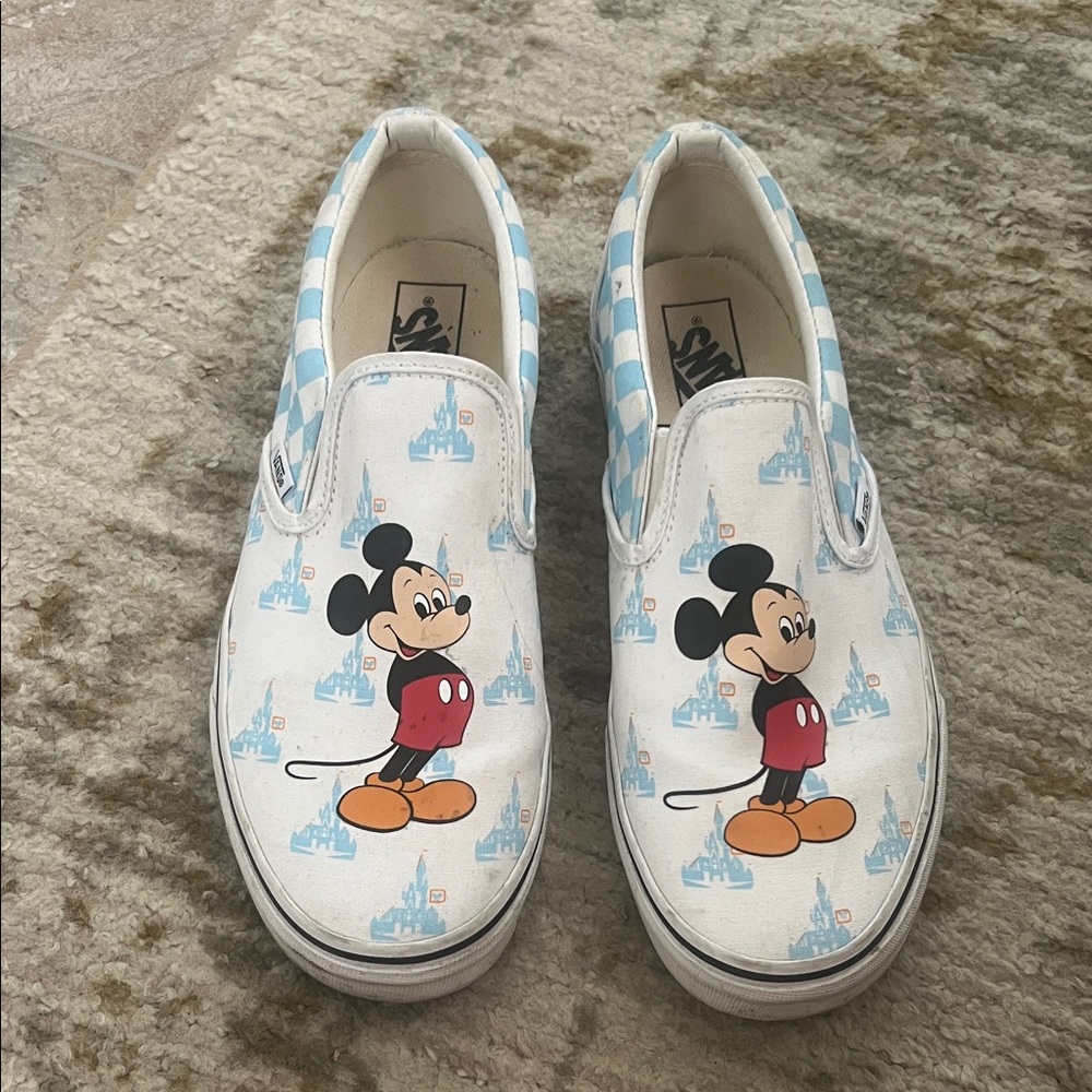 Disney Mickey Mouse Slip-On Sneakers - White and Blue